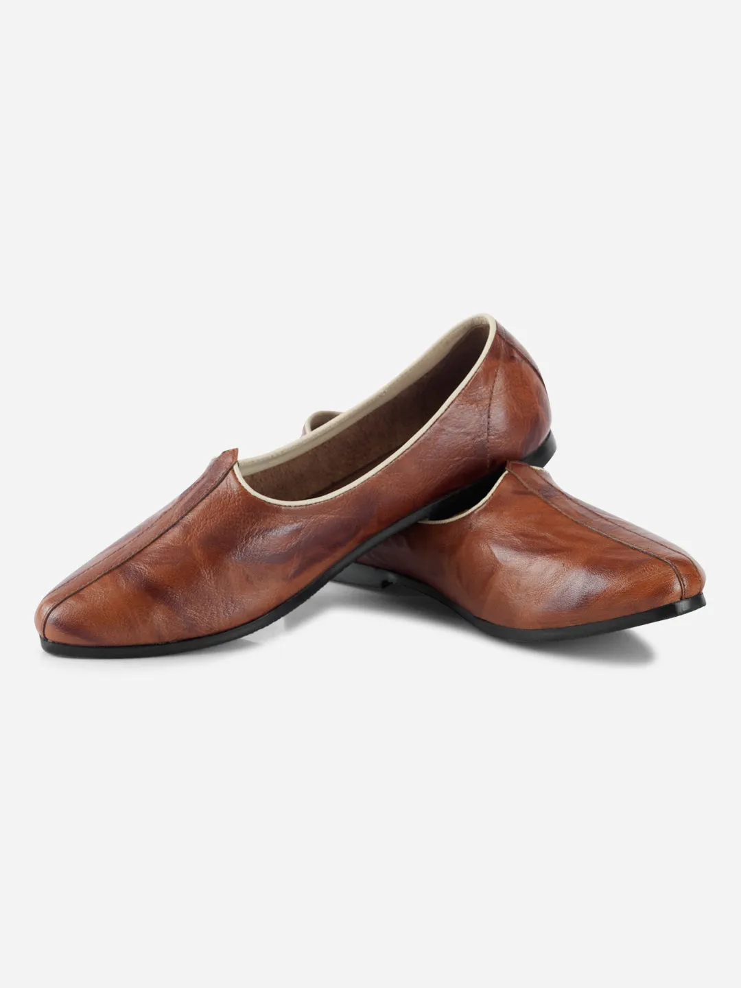 Men's Tan Ethnic Jalsa Juti and Mojaris (ID1077) Skin Fresh Style Goal