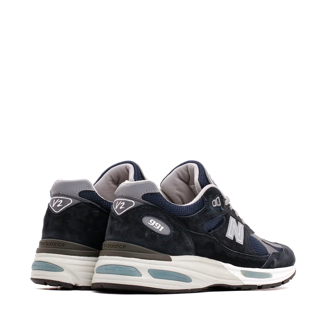 New Balance Unisex 991v2 Dark Navy Made In UK U991NV2 Balance Fit
