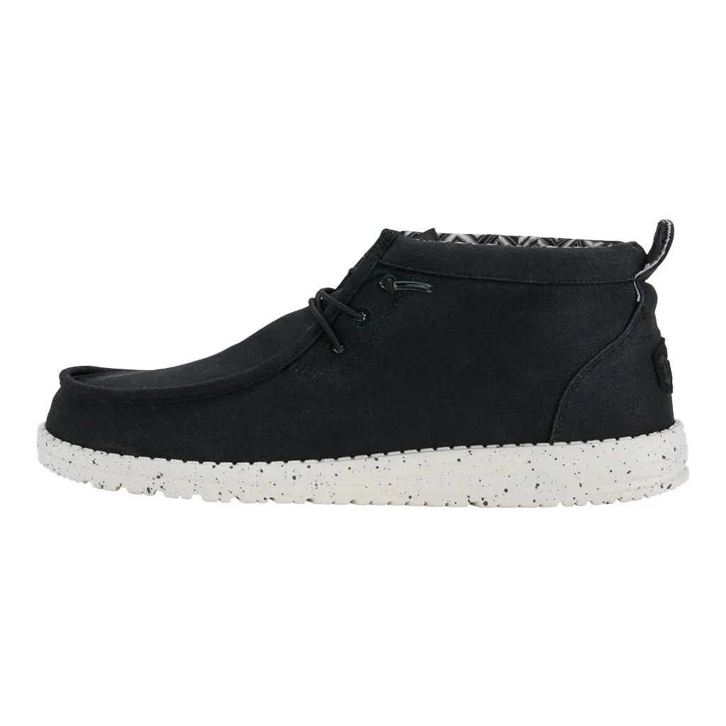 Peace Step Fit Wally Mid Canvas - Black/White