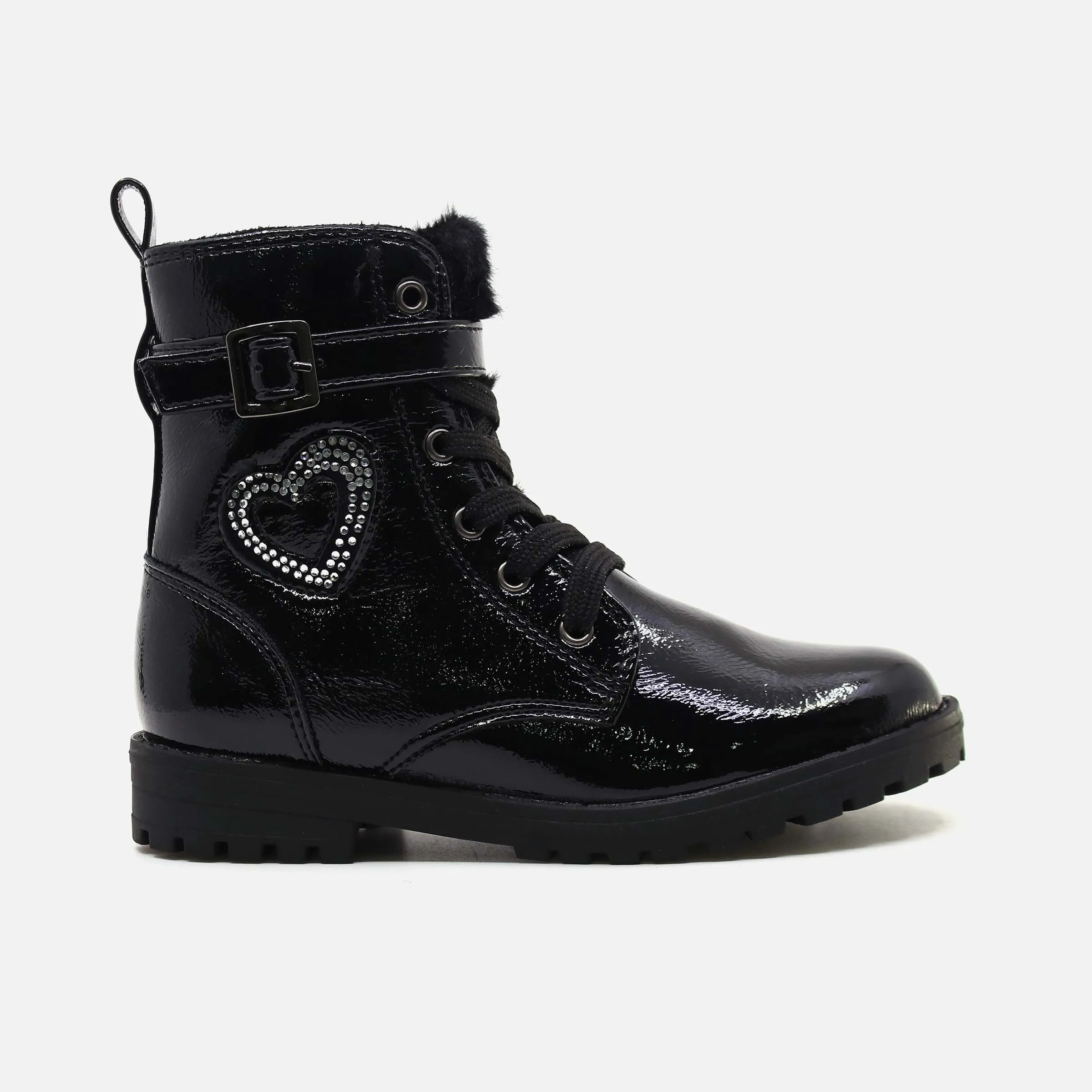 Comfortable Wear GIRLS CASUAL LACE-UP BOOTS