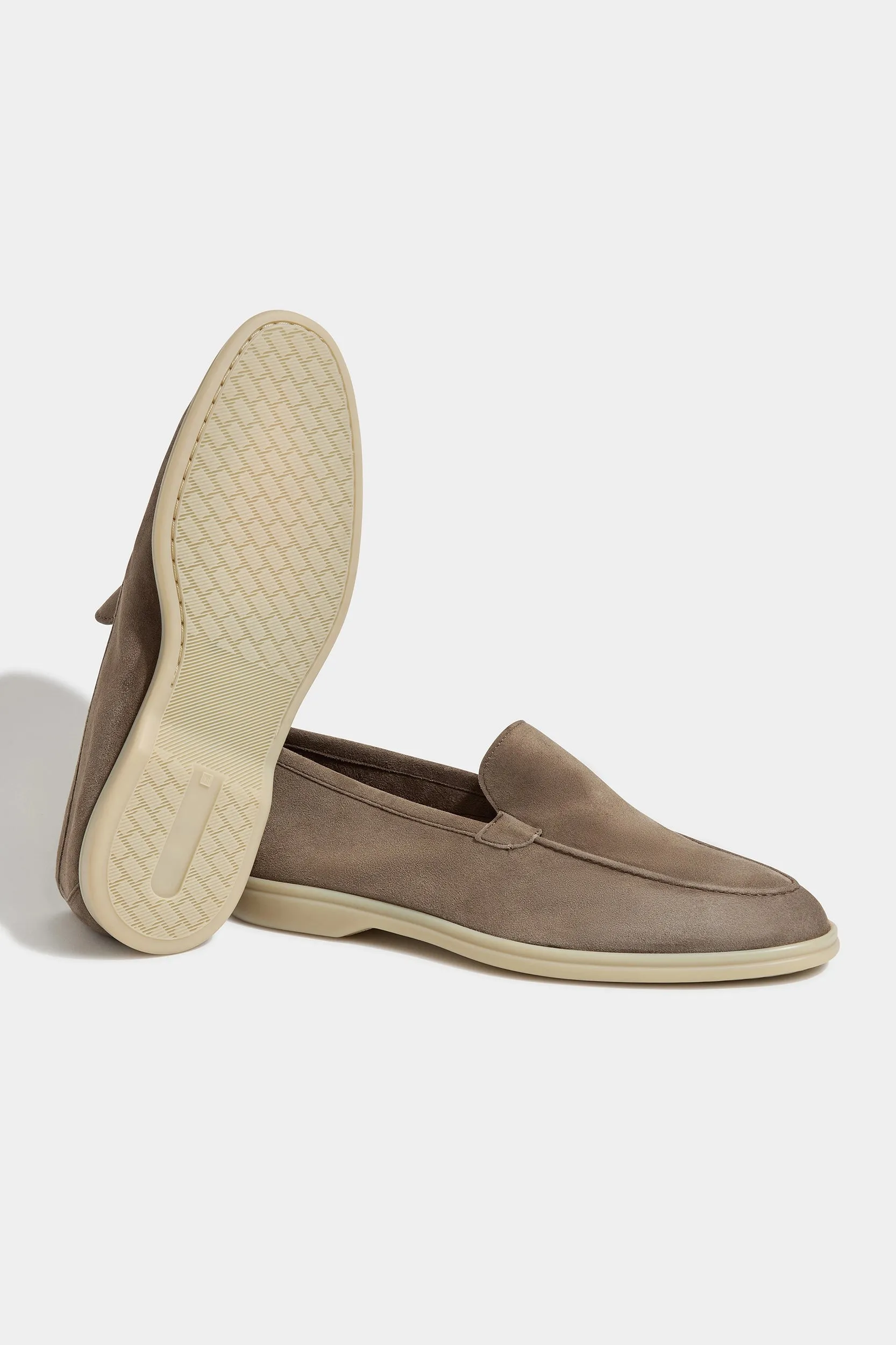 Grip Sole Cafe Style Taupe loafers - Made In Italy