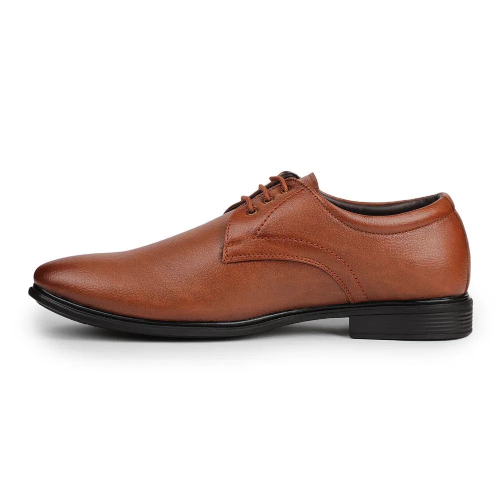 Rich Hue Fortune Tan Formal Lacing Derby Shoes For Men HOL-130E By Liberty