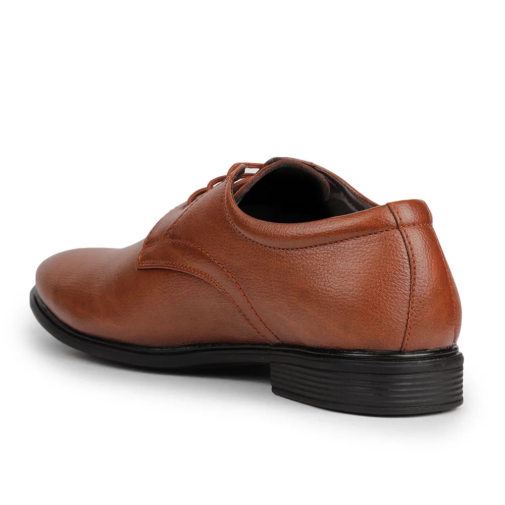 Vintage Look Fortune Tan Formal Lacing Derby Shoes For Men HOL-130E By Liberty