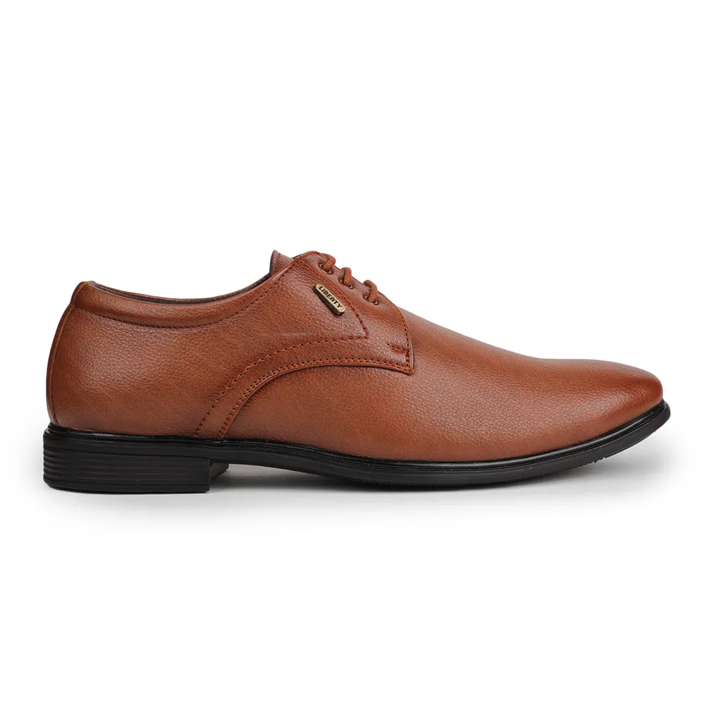 Team Meet Fortune Tan Formal Lacing Derby Shoes For Men HOL-130E By Liberty