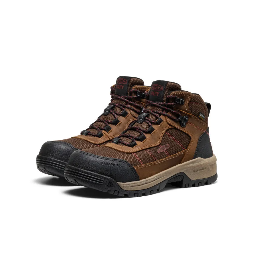 Women's Skokie Waterproof Work Boot (Carbon Toe)  |  Bison/Black Balance Core Moon Tone