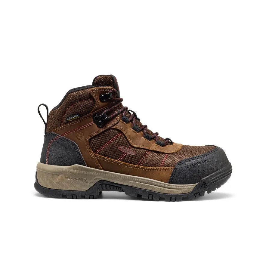 Business Mode Women's Skokie Waterproof Work Boot (Carbon Toe)  |  Bison/Black