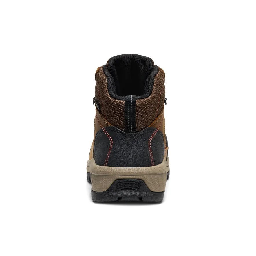Women's Skokie Waterproof Work Boot (Carbon Toe)  |  Bison/Black Comfortable Insole Wave Flow