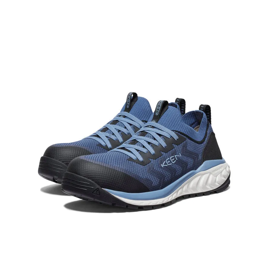 Padded Interior Outdoor Explorer No Pressure Women's Arvada Shift ESD Work Sneaker (Carbon Toe)  |  Vintage Indigo/Faded Denim