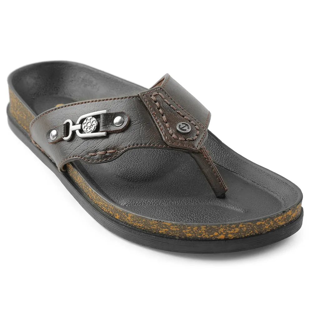 Healers Brown Casual Slipper For Men CSS-28E By Liberty High-Quality Fit Ceremony Fit