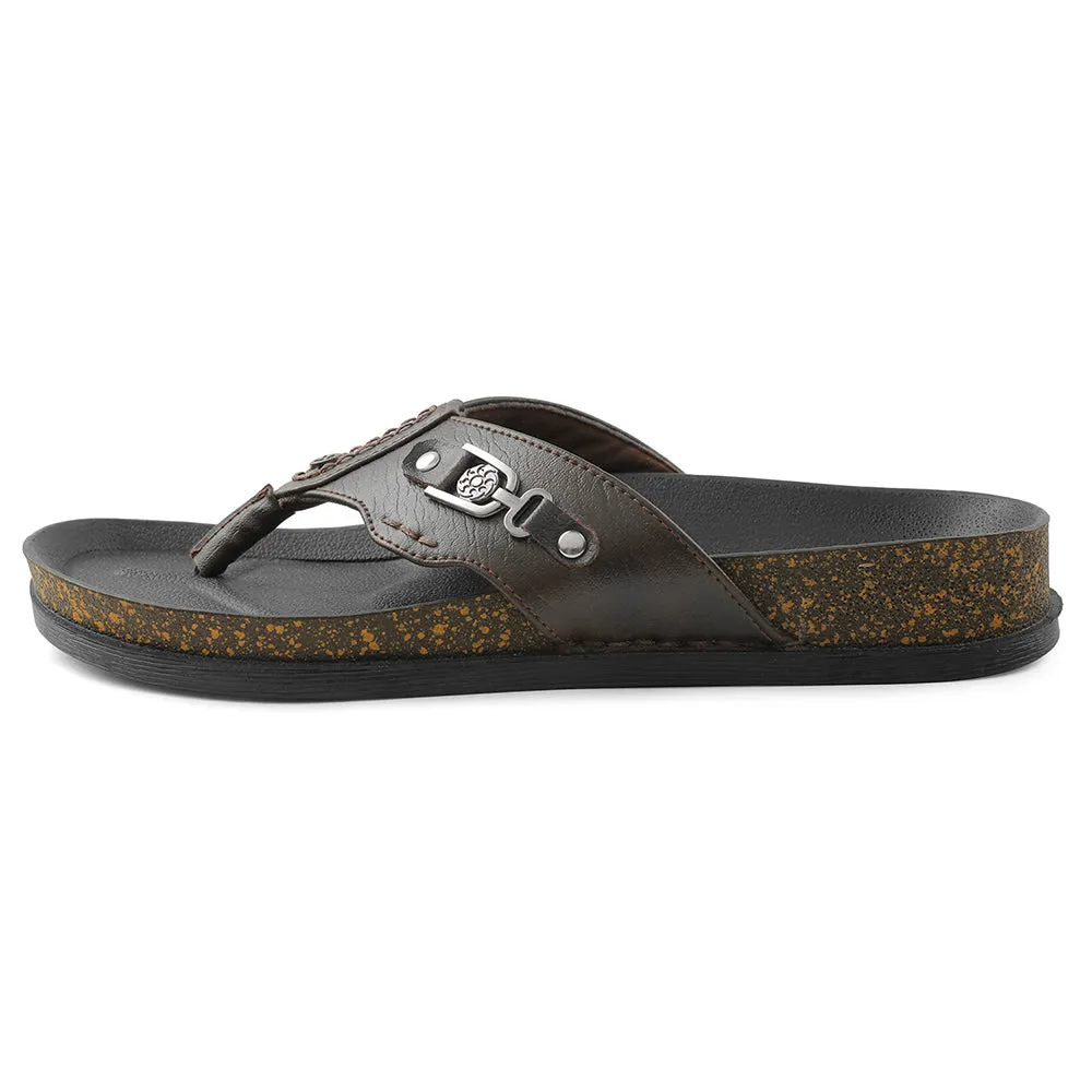 heel cup Pastel tone Healers Brown Casual Slipper For Men CSS-28E By Liberty