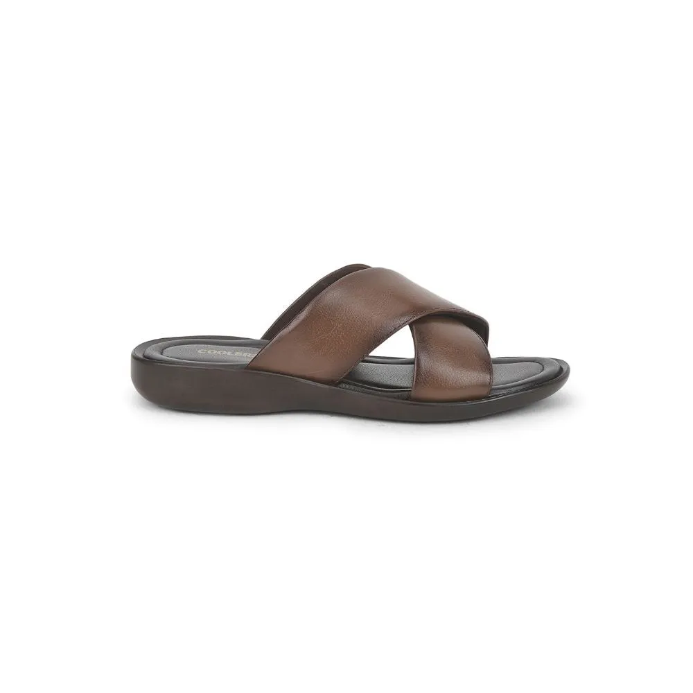 Closet Core Coolers Tan Casual Slippers For Men CROSS-1E By Liberty