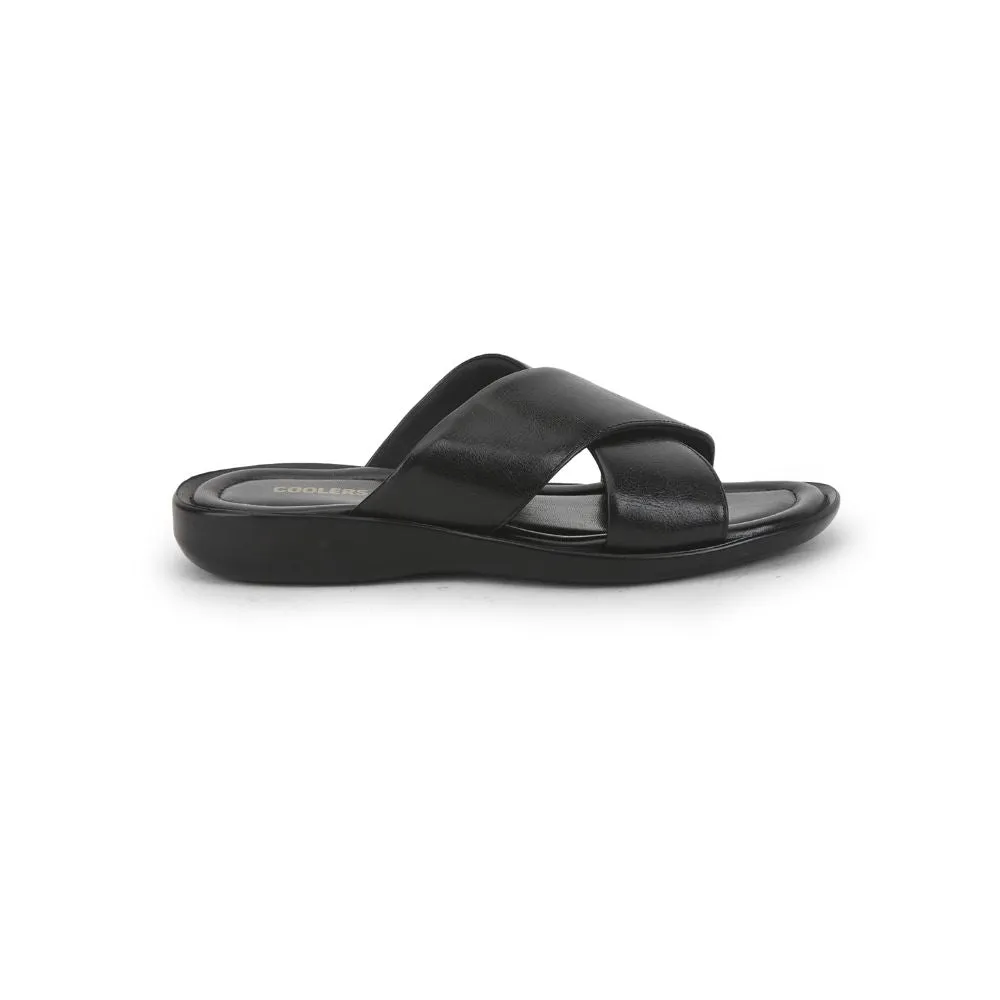 Club Night Coolers Black Casual Slippers For Men CROSS-1E By Liberty