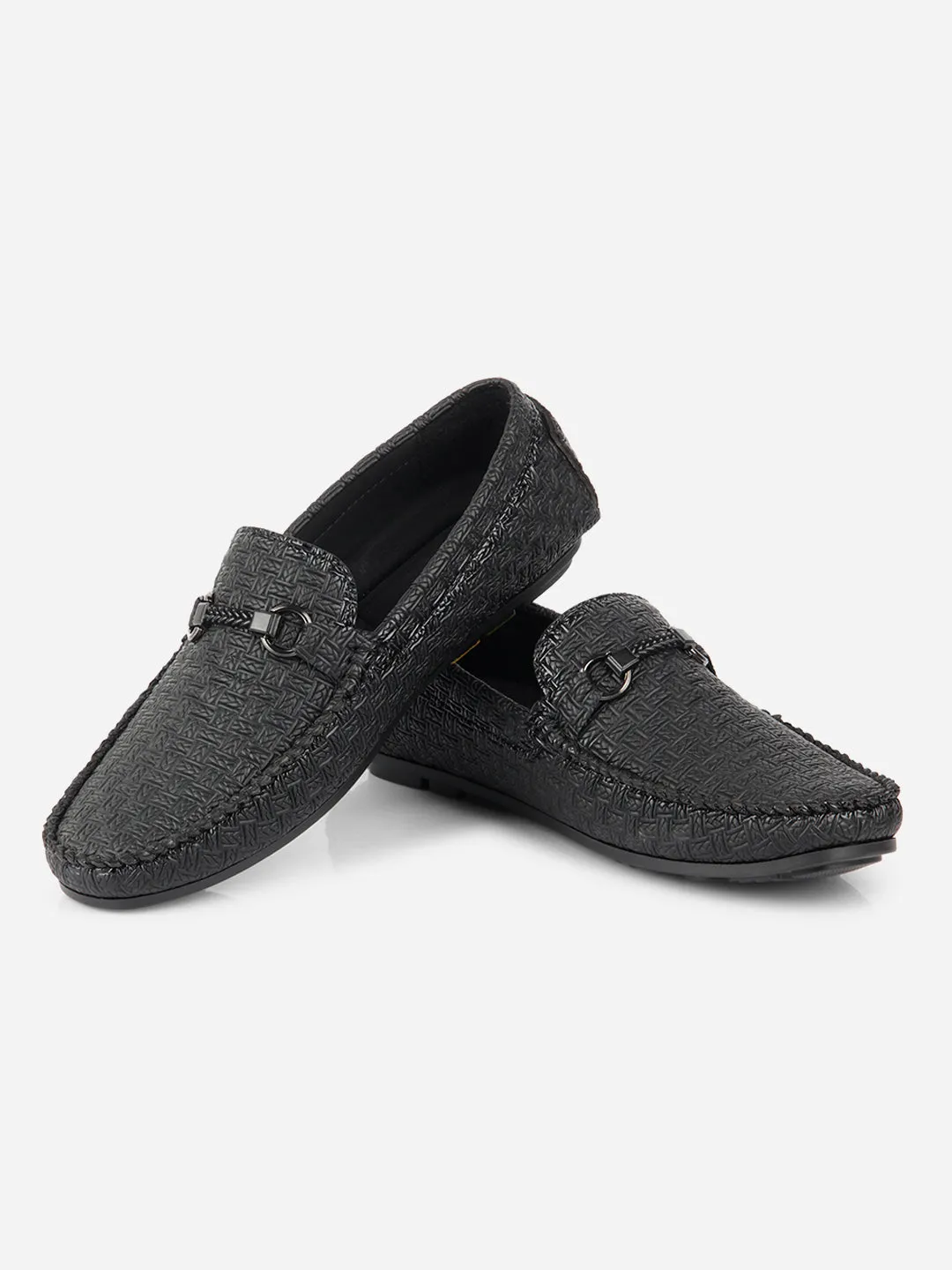 Earth Base Closet Core Men's Black Saddle Trim Loafer (IX4104)