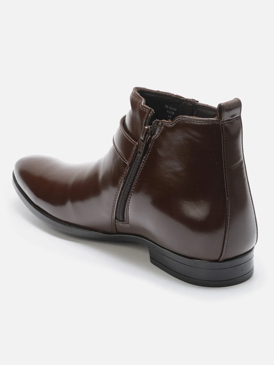 Men's Brown Ankle top Slip On Formal Boot (IX2034) Play Mode