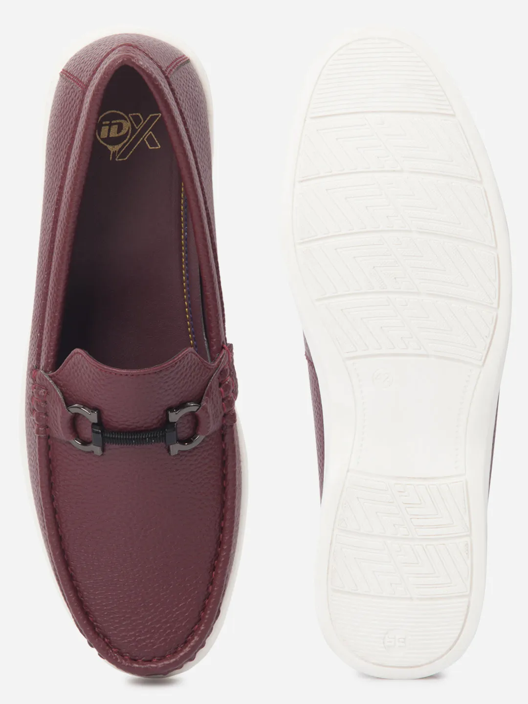 Men's Cherry Moc Toe Casual Loafer (IX4107) Flexible Design