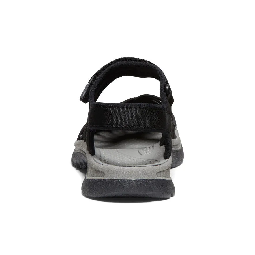 Soft Cushioning simple design Women's Rose Sandal  |  Black/Neutral Gray
