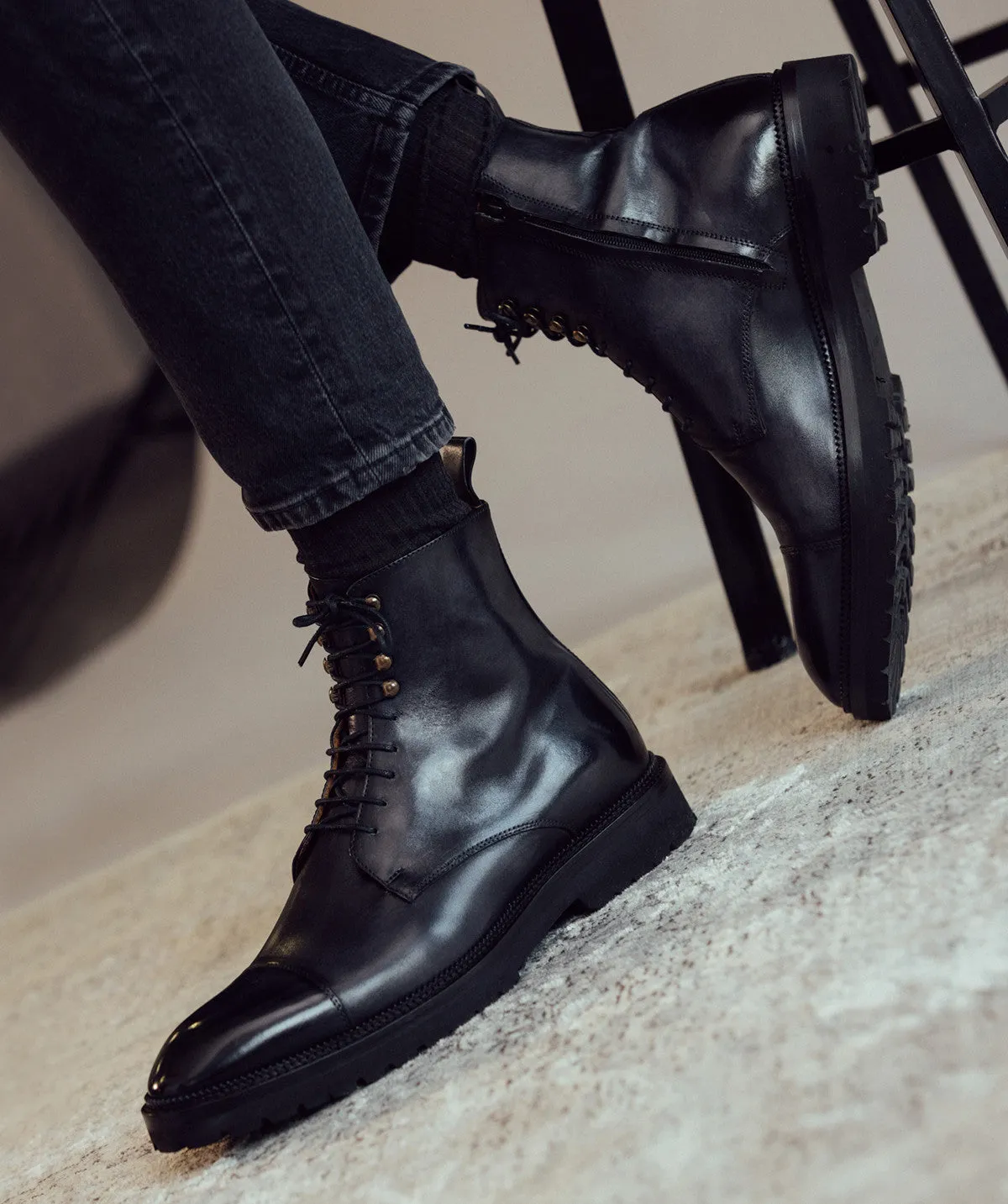 Run Trail Flexible Design Bottines ALESSANDRO Gris Patin