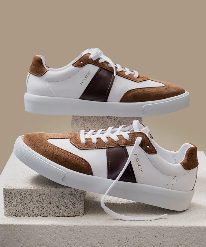 Neutral Colors Urban Trends Sneakers LEO Blanc et Marron
