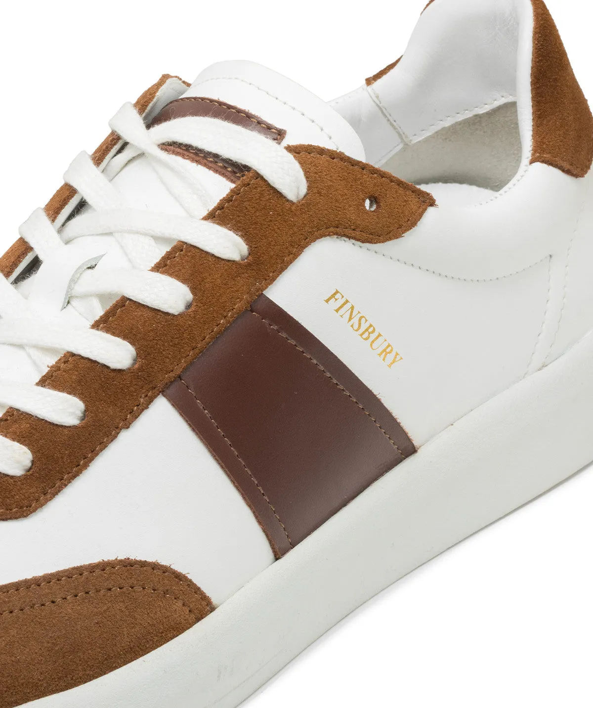 Office Ready Neutral Frame Sneakers LEO Blanc et Marron