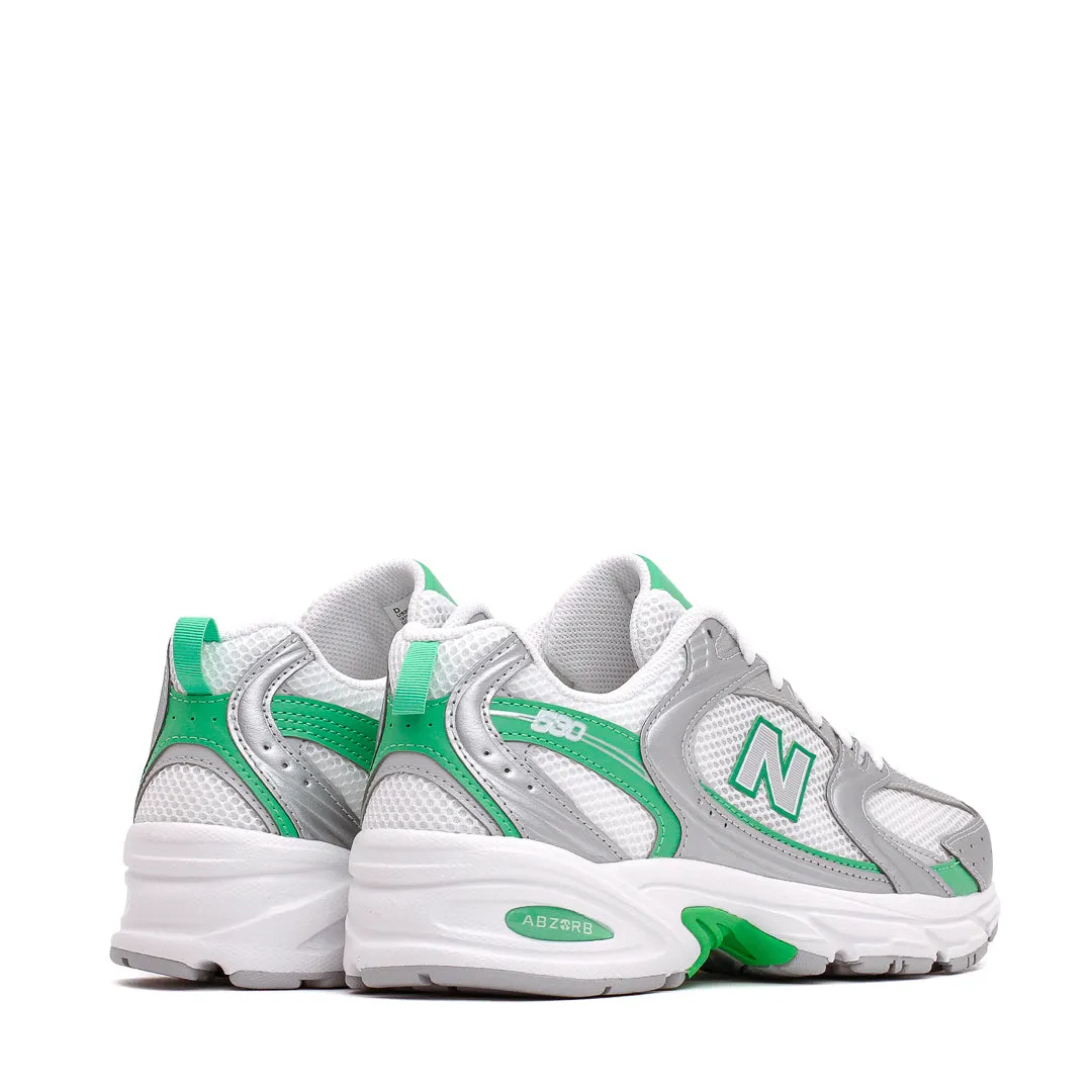 New Balance Unisex 530 Silver Metallic Green Apple U530APL Peak Step