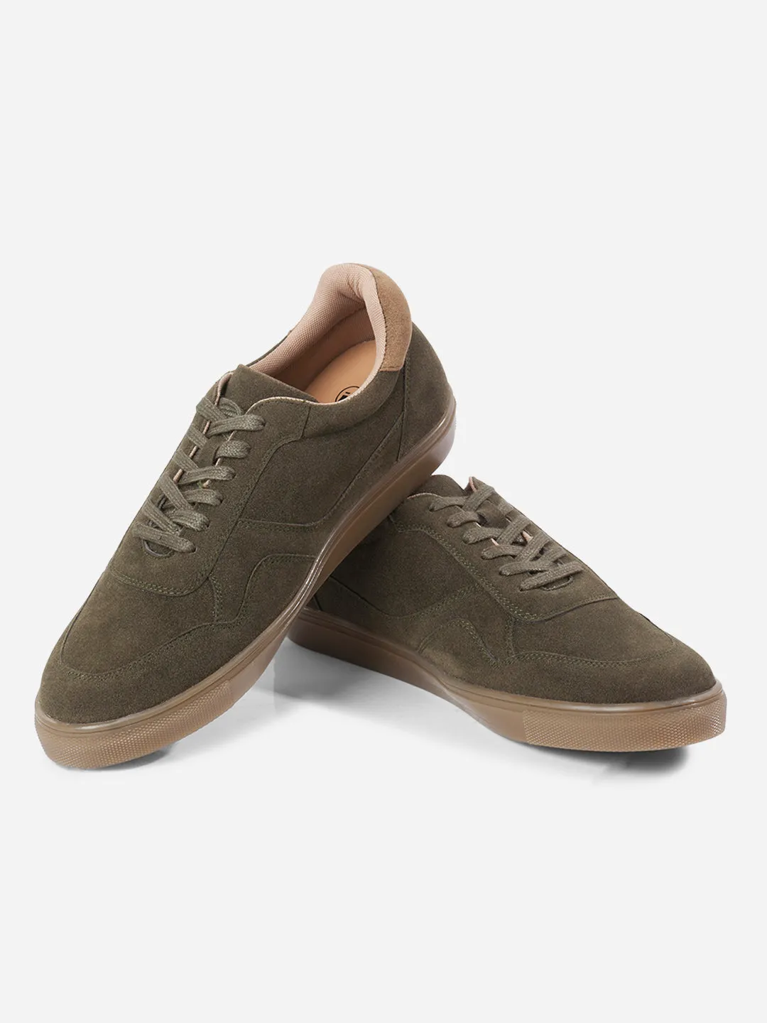Chic Fit Men's Olive Suede Smart Casual Lace Up (IX2147)