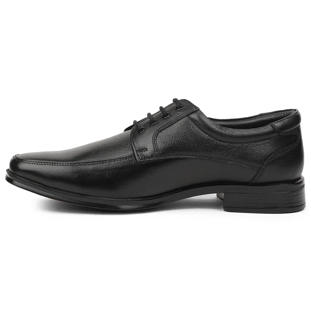 Groom Side Art Cut Healers Black Formal Lacing Derby Shoes For Men UDL-9 By Liberty