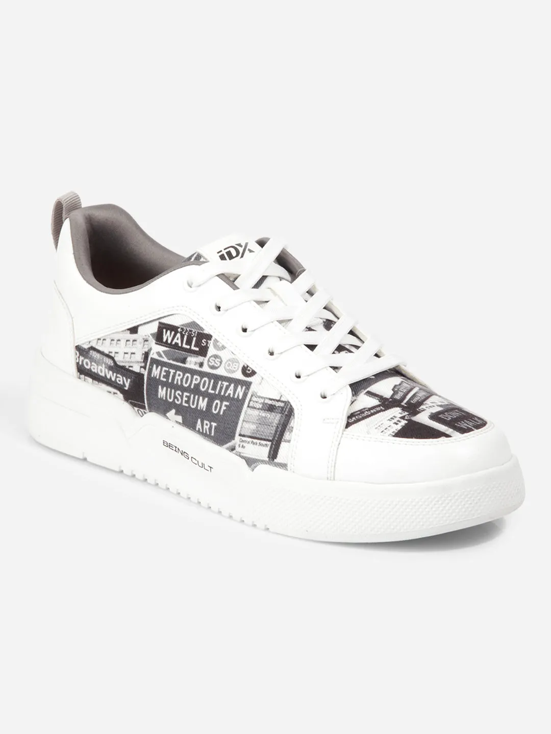 Unisex Appeal Men's White Graphic Print Sneakers IX6019