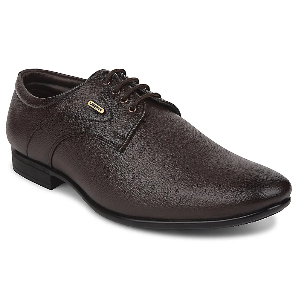 Fortune Brown Formal Lacing Derby Shoes For Men UVL-131 By Liberty Perfect Form Versatile Boots