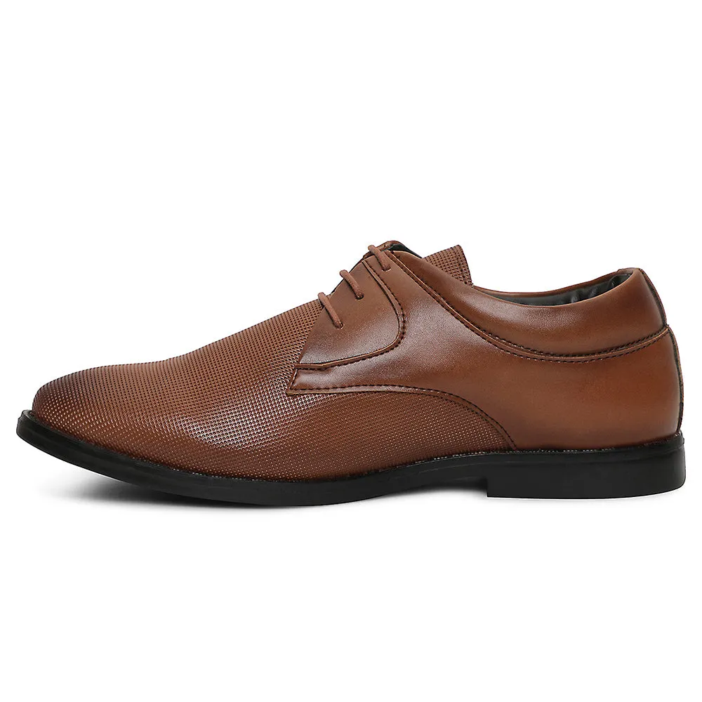 Healers Tan Formal Lacing Derby Shoes For Men DERBO-10E By Liberty Boardroom Style