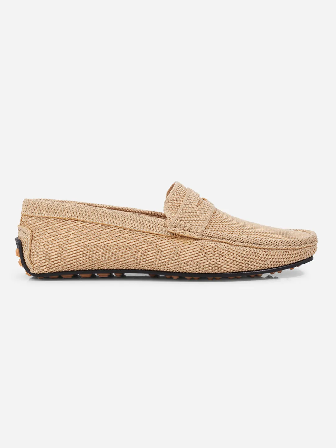Men's Beige Moc Toe Sued Finish Casual Loafer (IX4109) Korean Trend