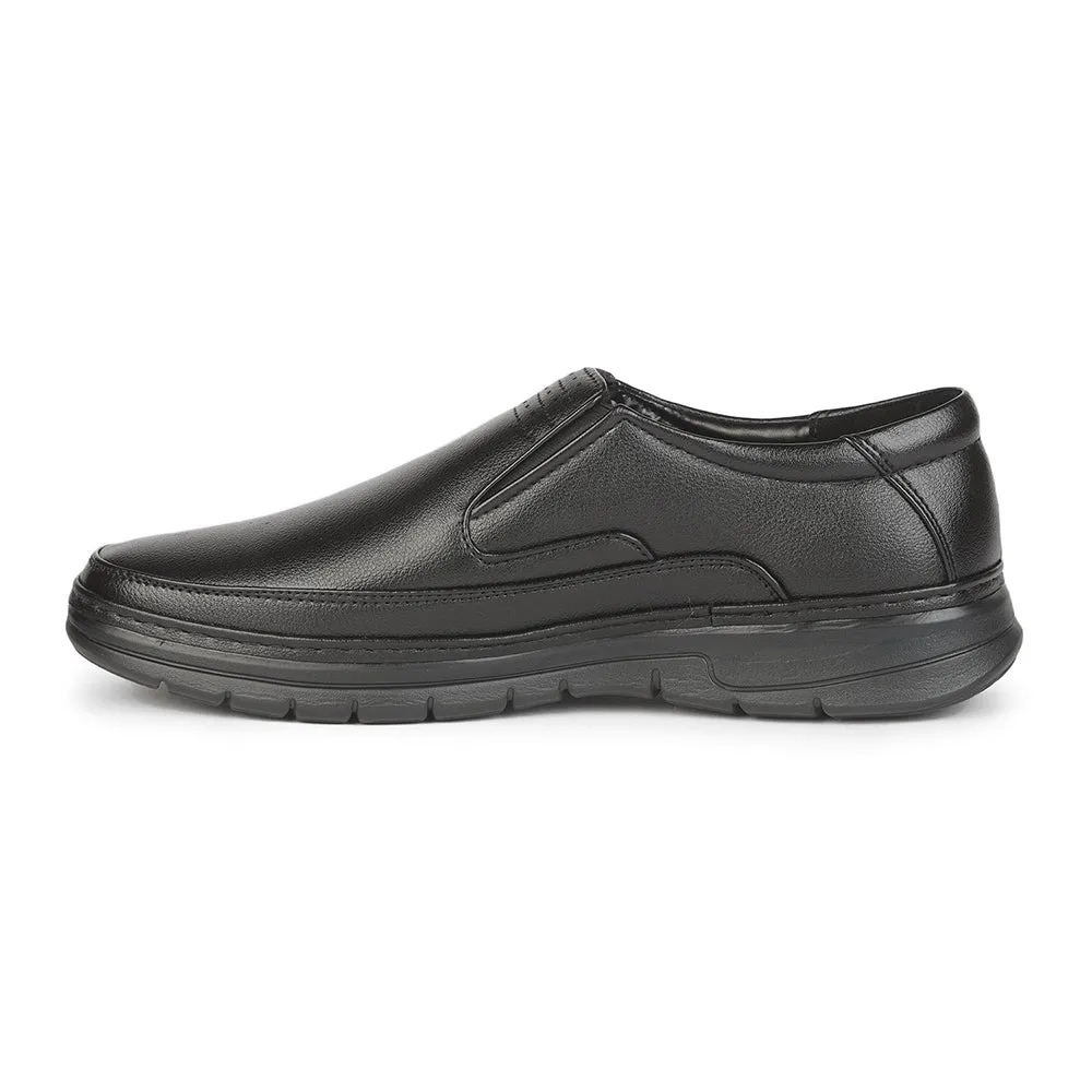 Fortune (Black) Formal Slip on Shoes For Men ER-34 By Liberty Lace Up Style Royal Ceremony