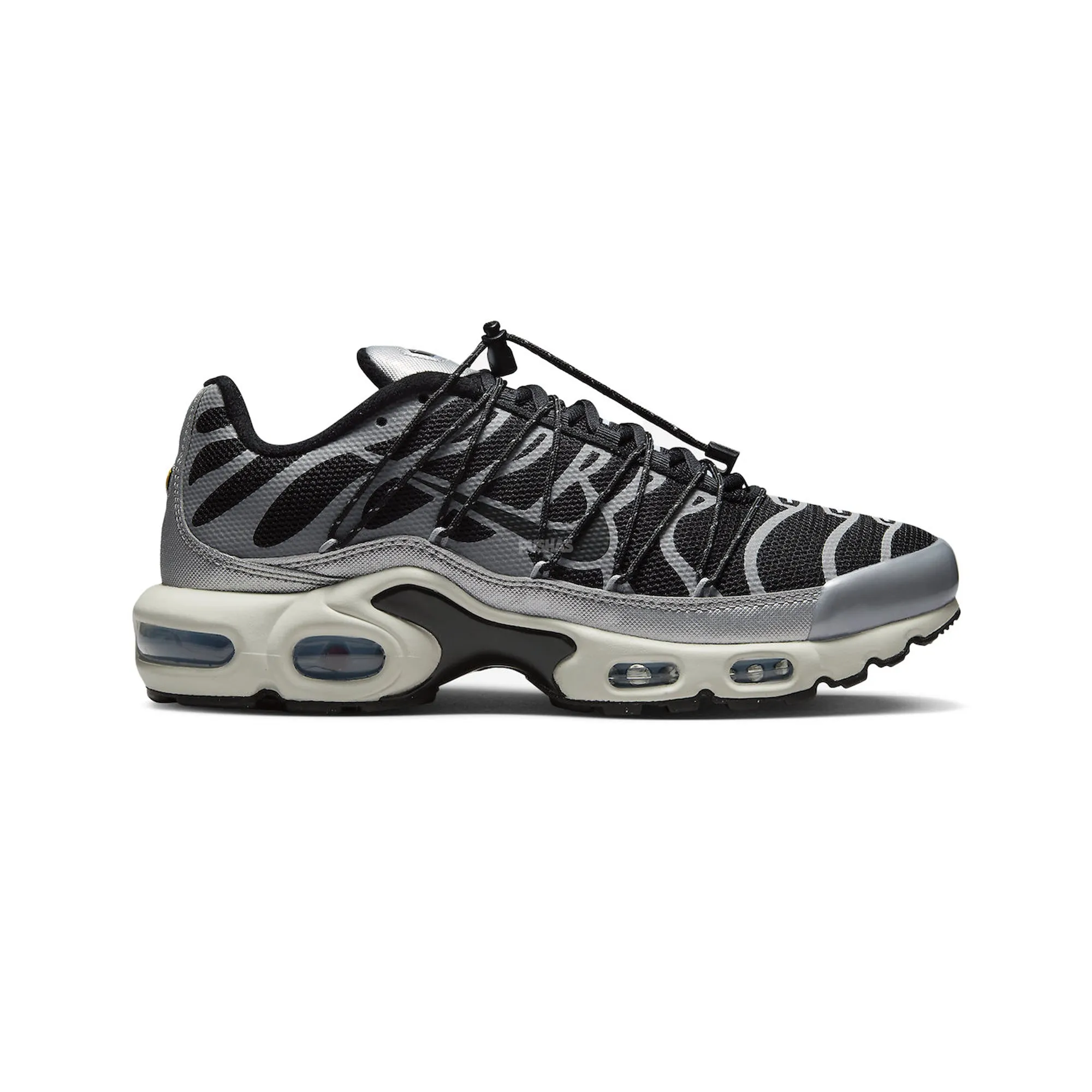 Breathable City Adventure Photo Glam Nike Air Max Plus 'Toggle Black Silver' Women's (2023)
