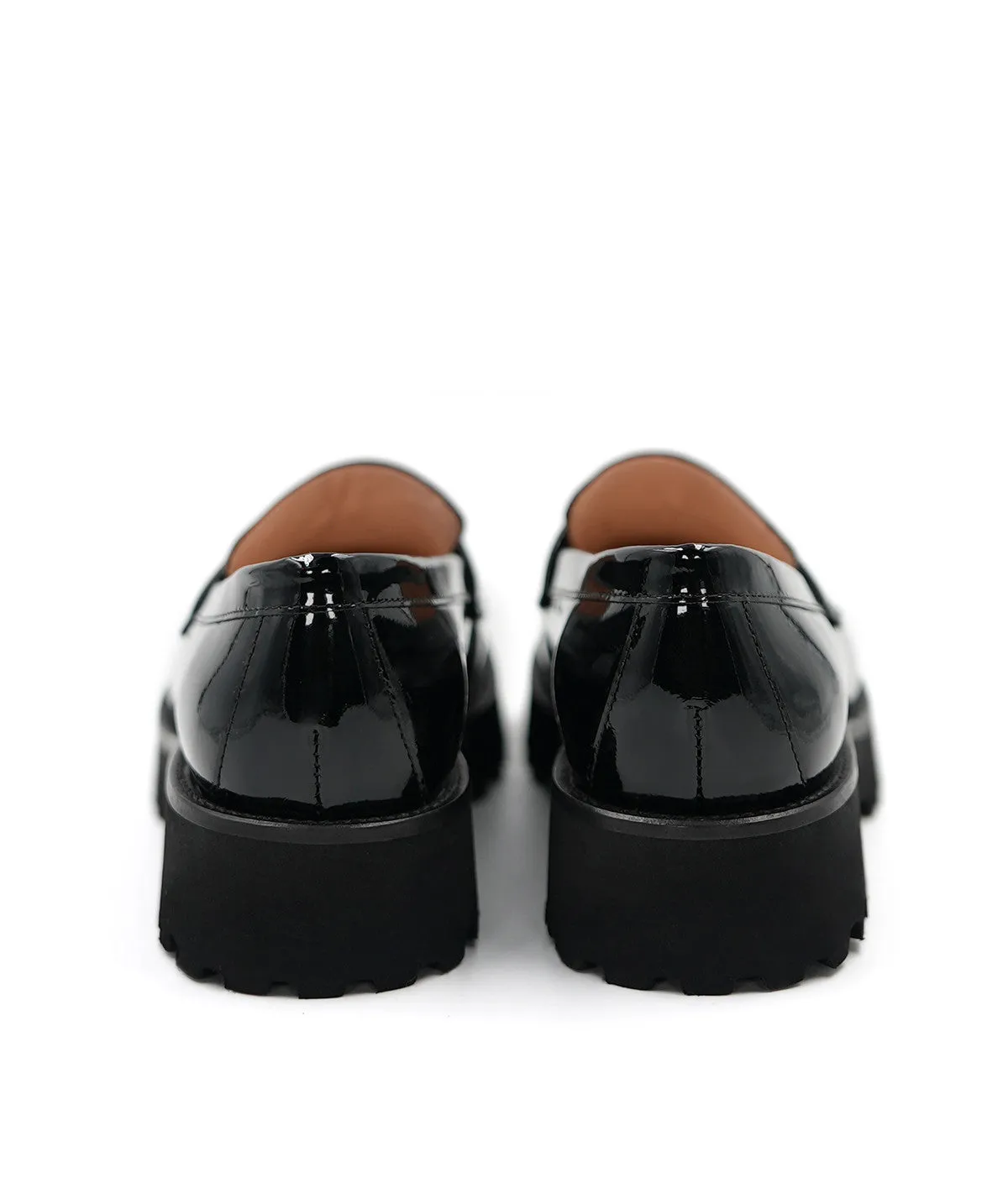Line Shade Euro Style Mocassins ADELE Vernis Noir