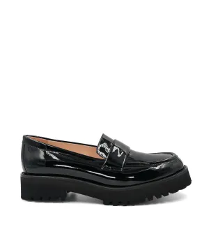 Modern Look Editorial Look Mocassins ADELE Vernis Noir