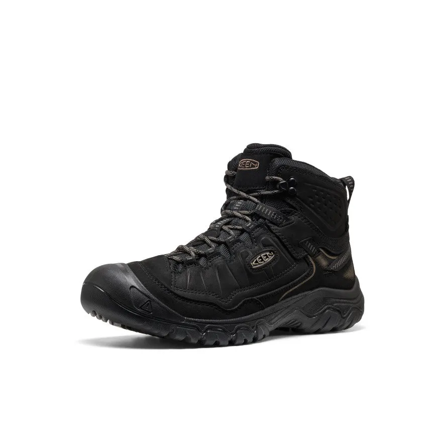 Men's Targhee IV Waterproof Hiking Boot  |  Triple Black Comfortable Stride Arch Cushioning