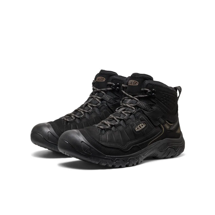 Comfort Ankle Support Round Toe Men's Targhee IV Waterproof Hiking Boot  |  Triple Black