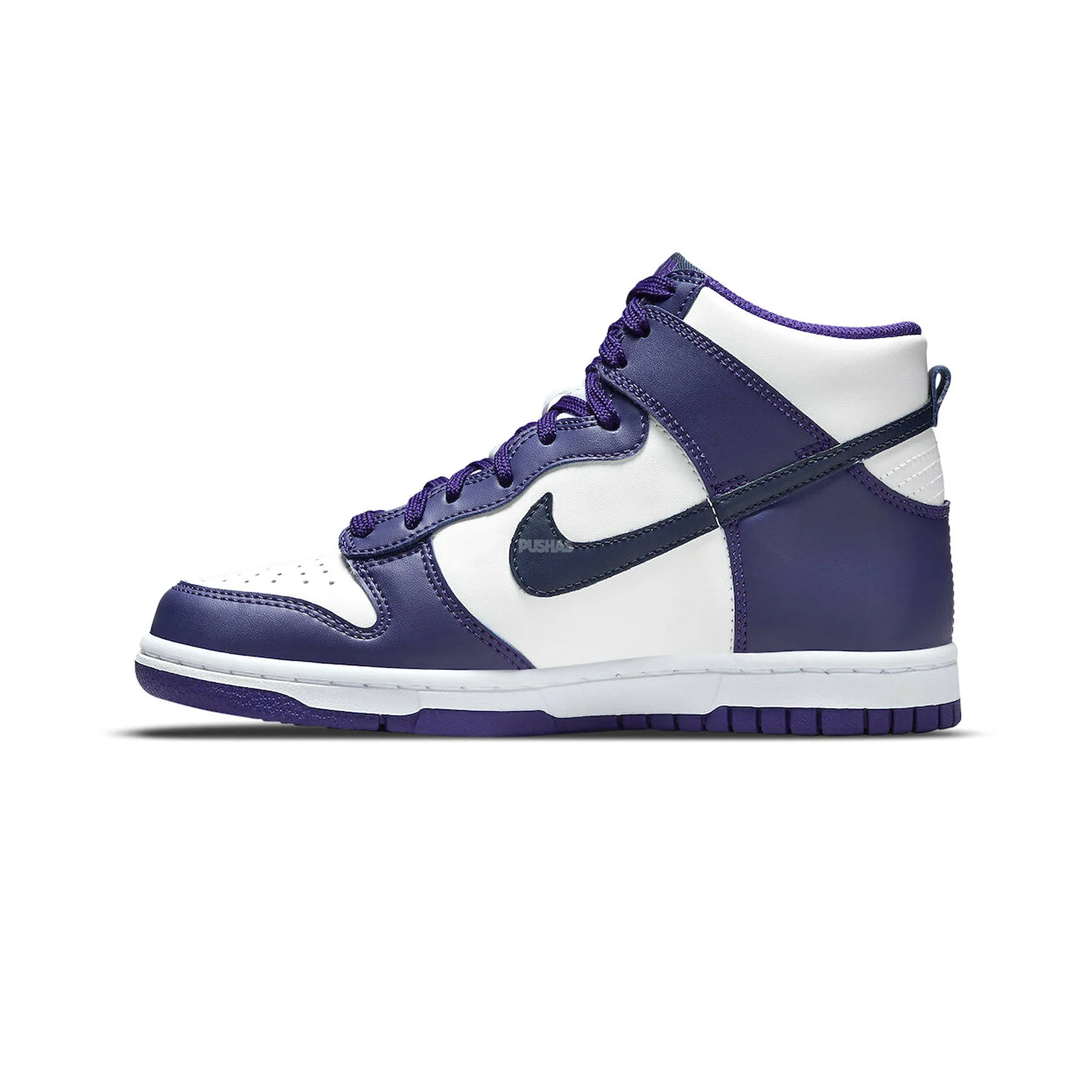 Neutral Glow Wide Base Nike Dunk High 'Electro Purple Midnight Navy' GS (2021)