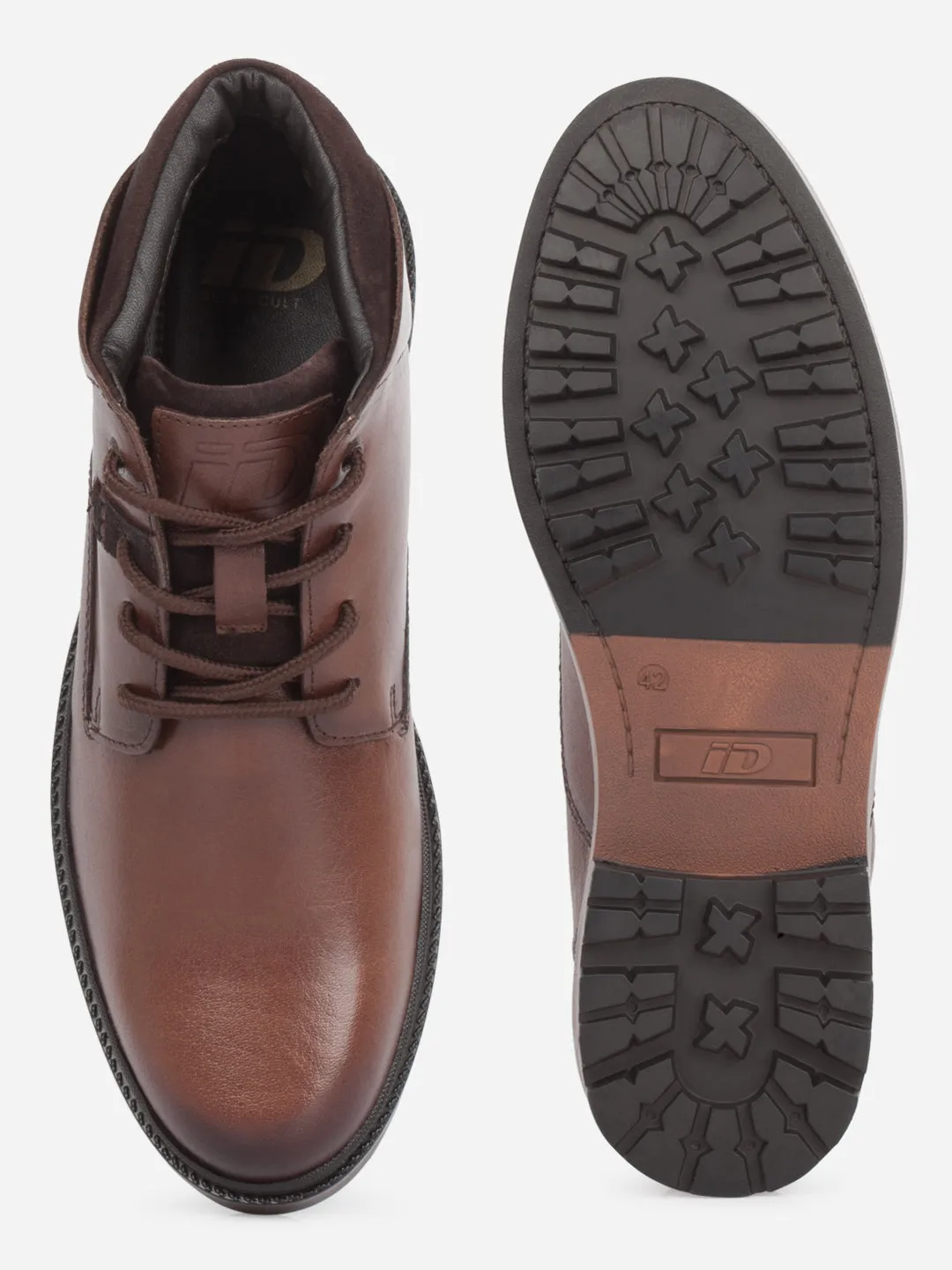 Injury Safe Men's Brown Round Toe Casual Boot (ID1182)