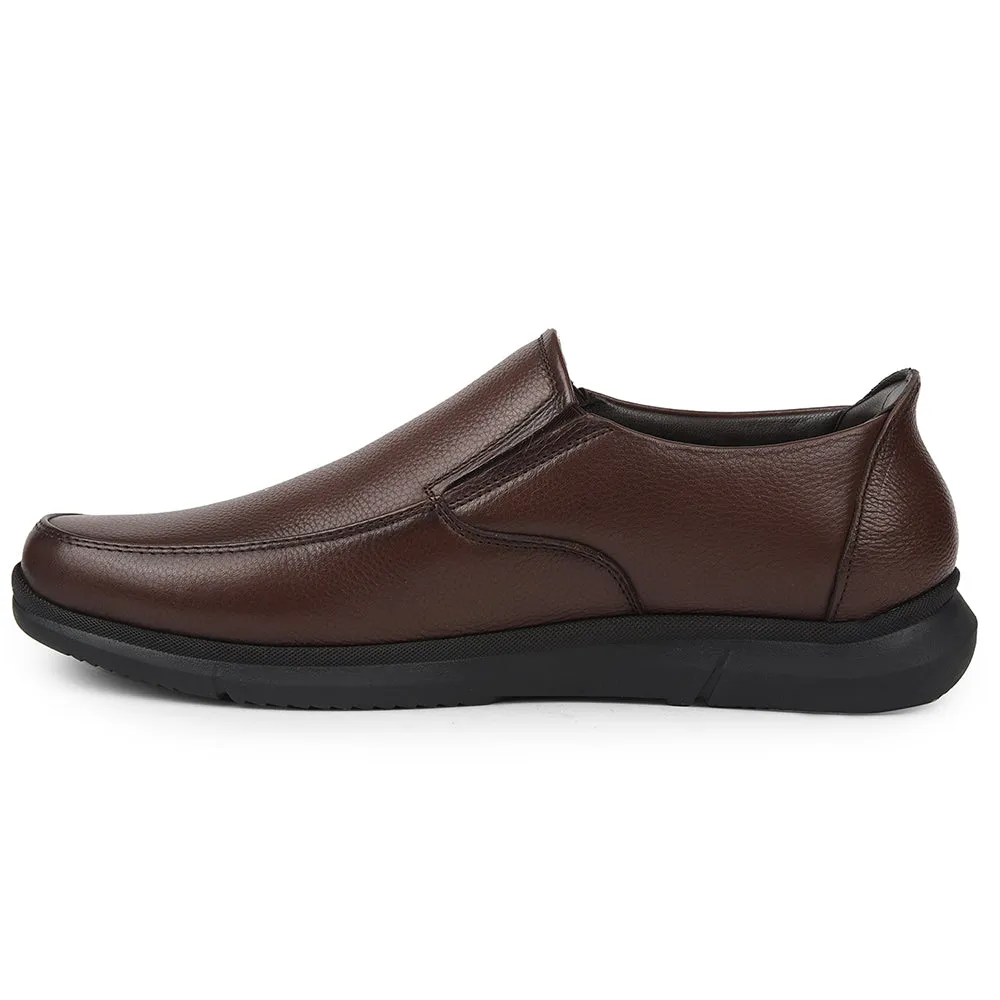 Healers Brown Formal Non Lacing Moccasins For Mens SCL-1 By Liberty Quick clean Premium Material
