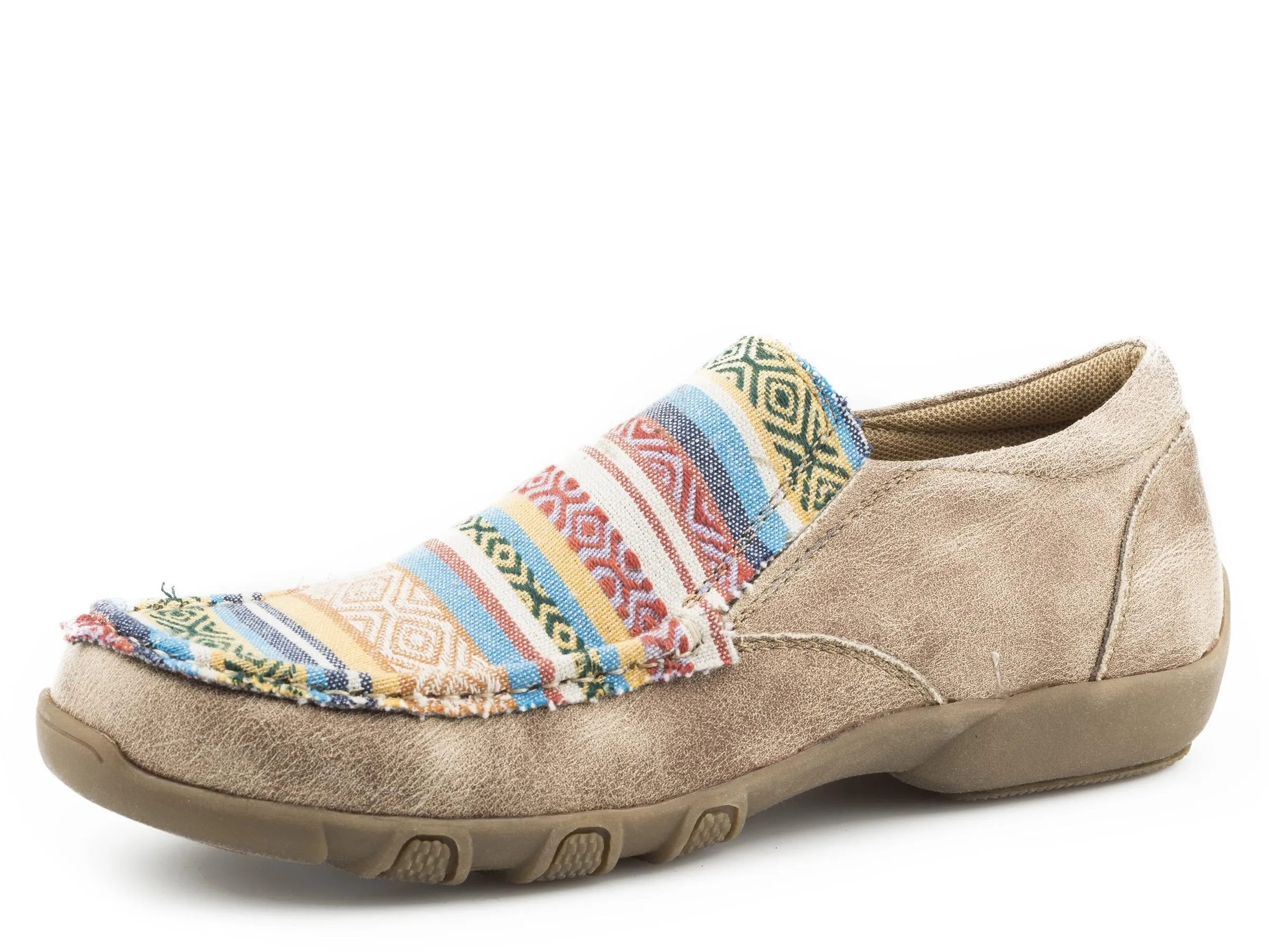 Roper Beige Multi Color Slip On Ladies' Casual Shoe Comfortable Performance