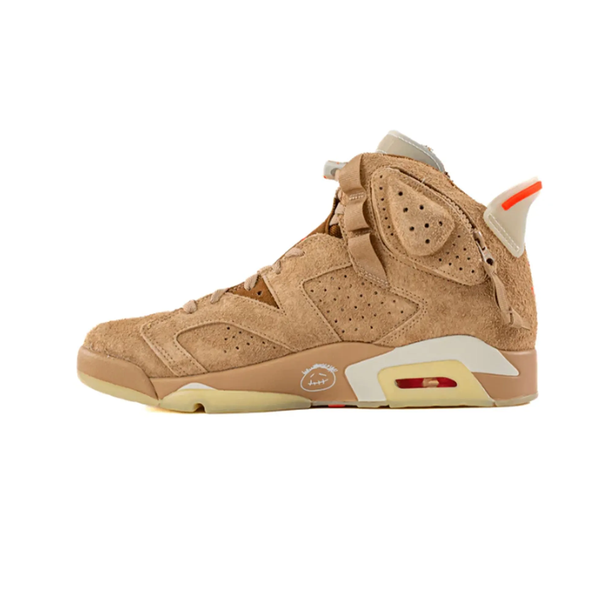 Durable outsole Durable Build Air Jordan 6 x Travis Scott Retro 'British Khaki' (2021)