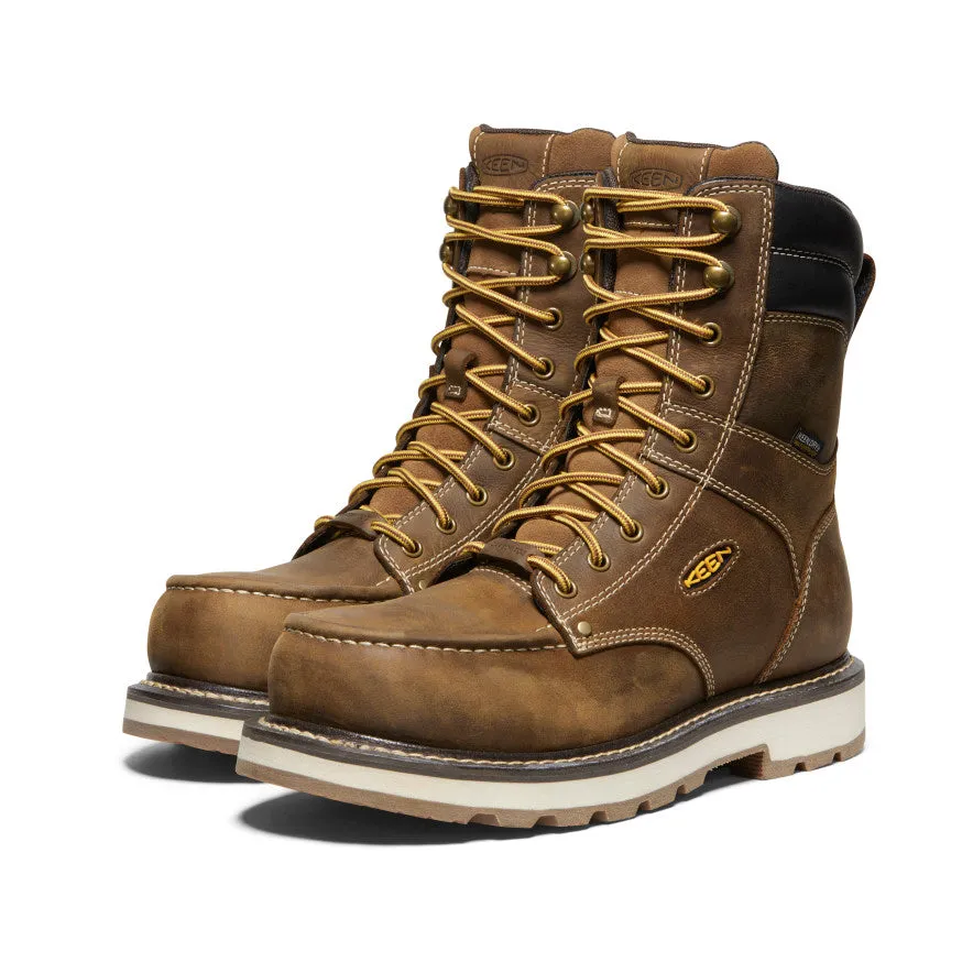 Comfort Arch Cushion Lightweight Material Men's Cincinnati 8" Waterproof 90 Heel Boot (Carbon Toe)  |  Belgian/Sandshell