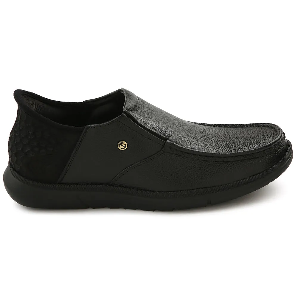 Durable Material Healers Black Formal Non Lacing Moccasin For Men S201-02 By Liberty