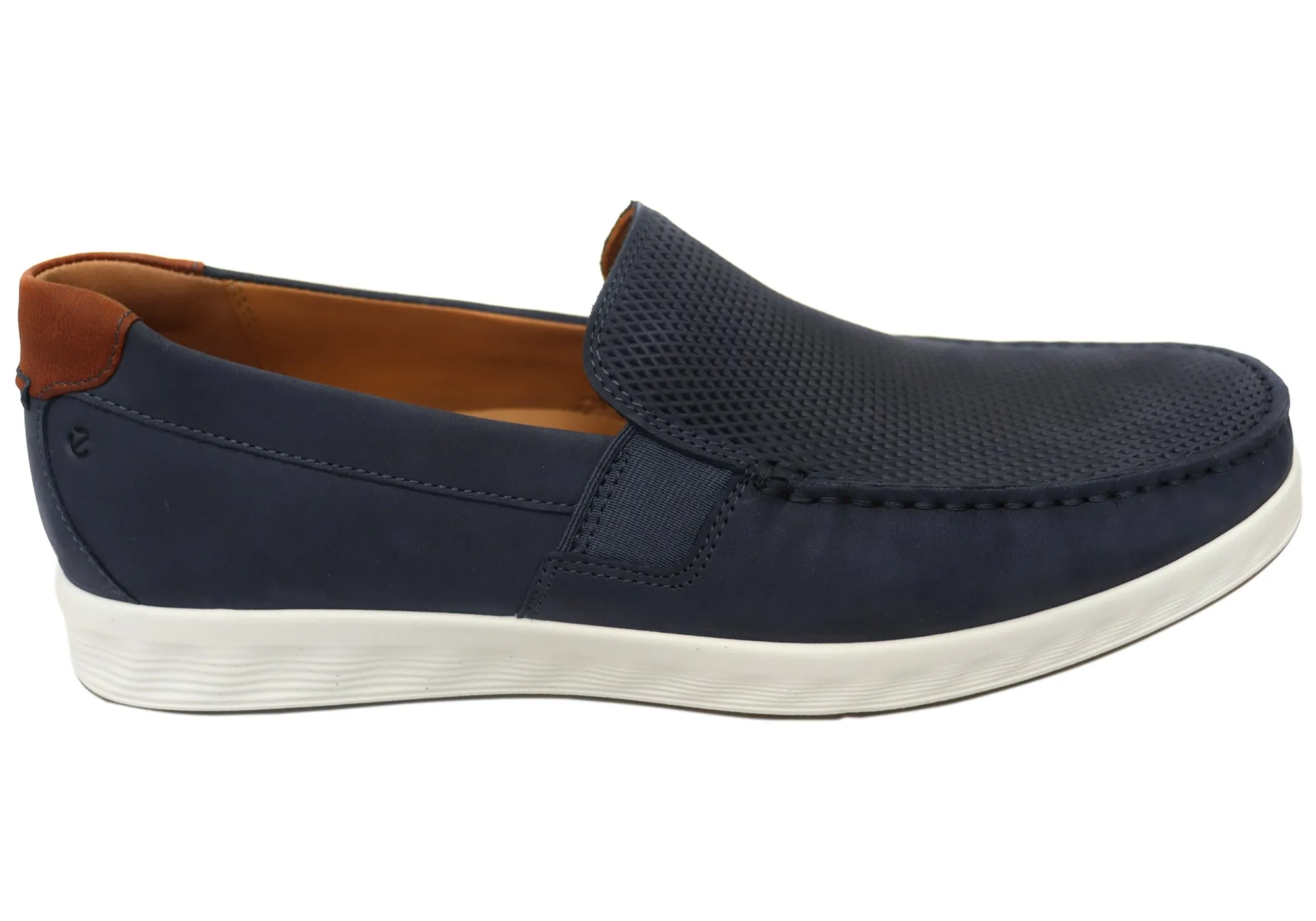 ECCO S Lite Moc Mens Nubuck Leather Moccasin Loafers Calm Move
