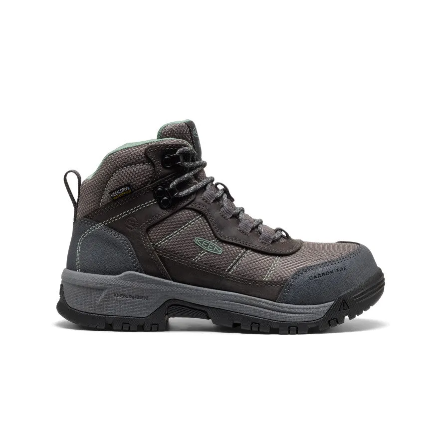 Relaxed feet Comfort Cushion Women's Skokie Waterproof Work Boot (Carbon Toe)  |  Magnet/Black