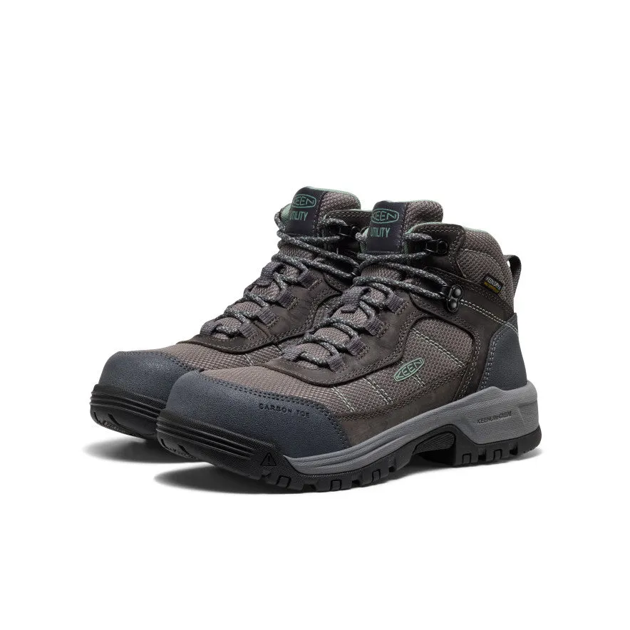Women's Skokie Waterproof Work Boot (Carbon Toe)  |  Magnet/Black Comfortable For Fitness Strap