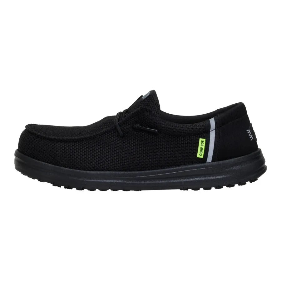 Comfort Lining Party Glow Wendy Work Comp Toe - Black/Black