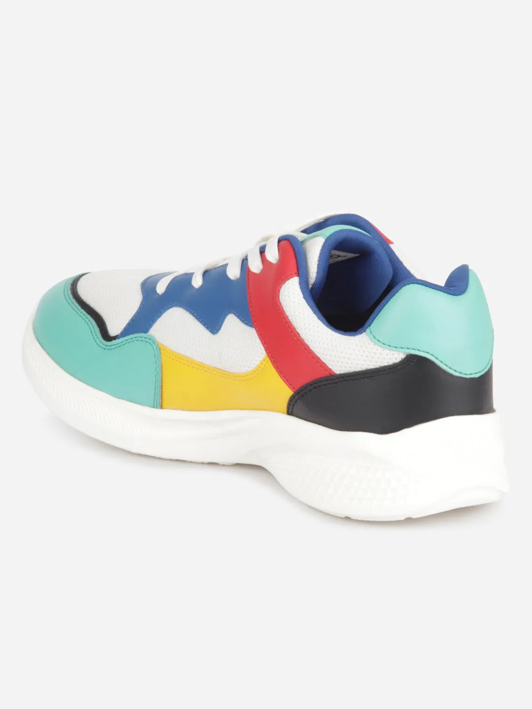 Men's Colourblocked Lace Up Sneakers (IX7136) Durable flexibility Hyper Compression Cushion