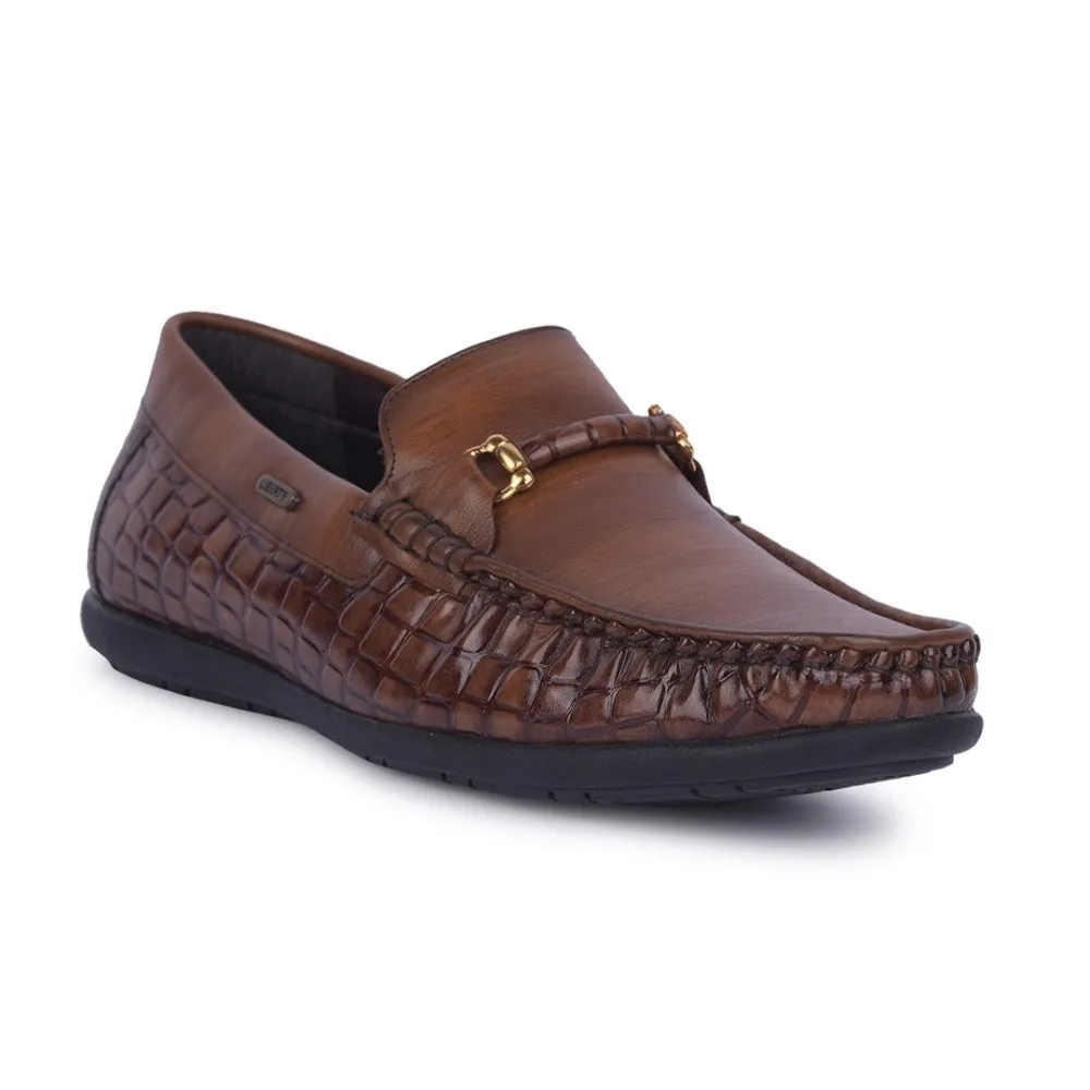 Fortune Tan Casual Non Lacing Shoes For Men OSL19 By Liberty Special Occasion