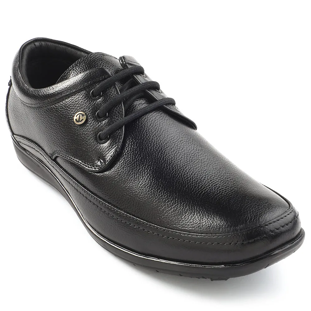 Healers Black Formal Lacing Derby Shoes For Men HA1-12 By Liberty Minimal Stitch